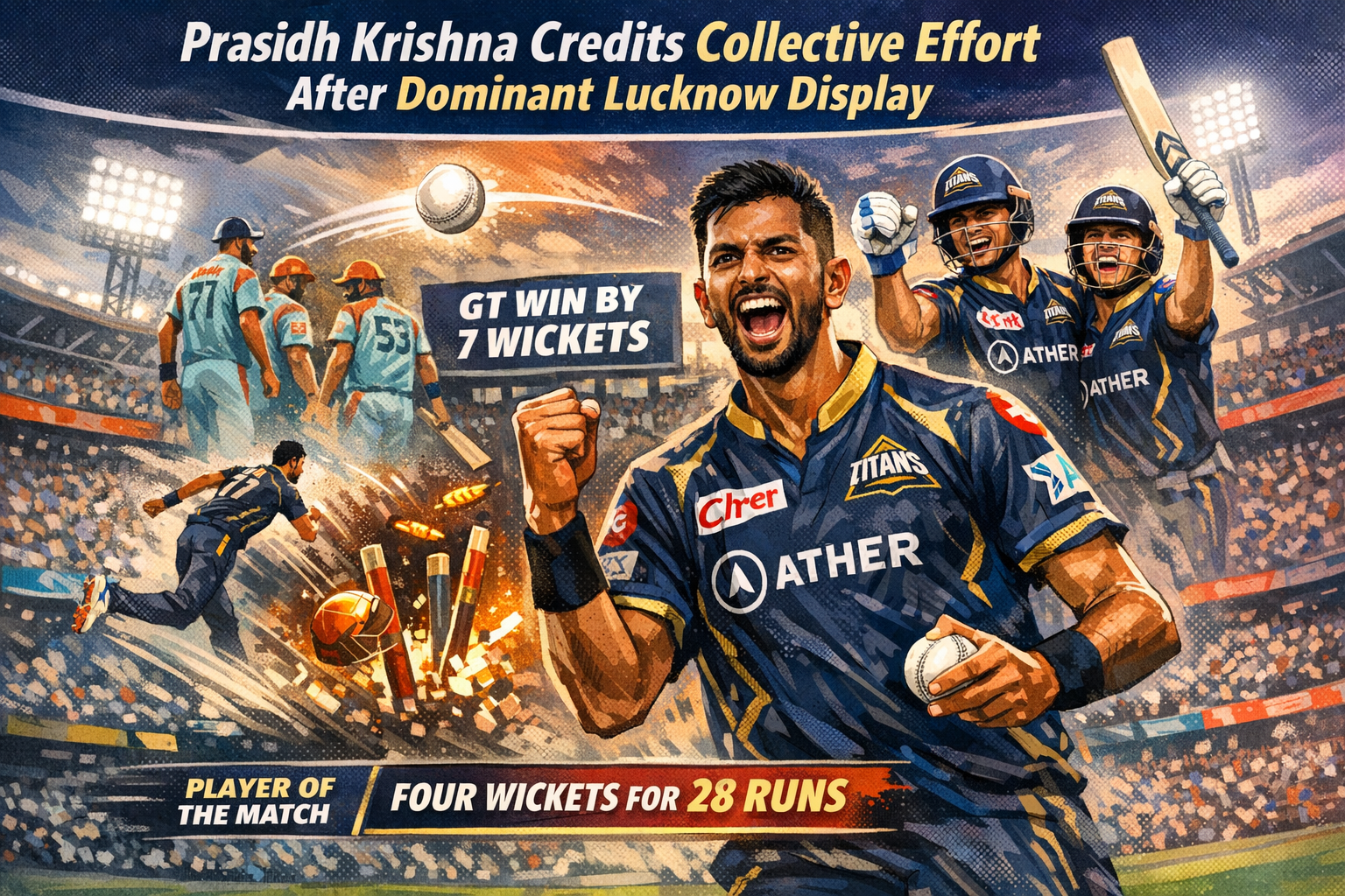 Prasidh Krishna Credits Collective Effort After Dominant Lucknow Display